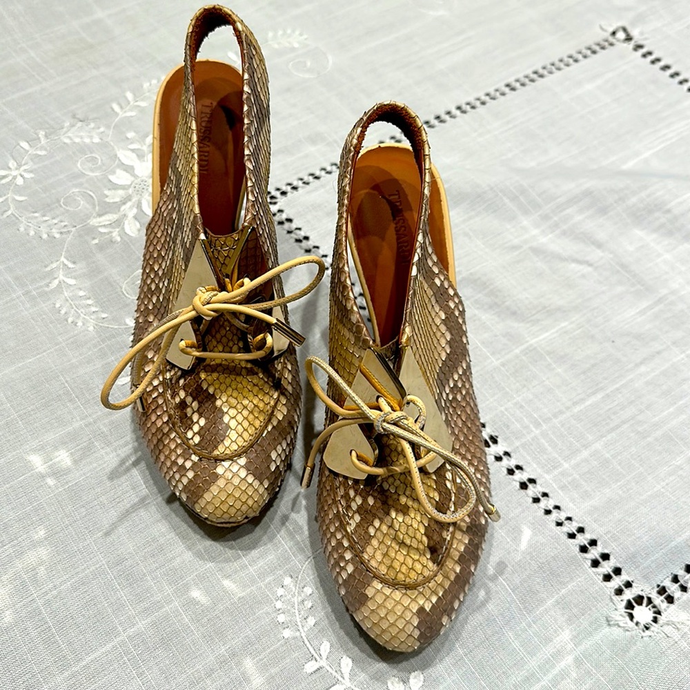 A pair of magnificent Salvador Ferragamo shoes.